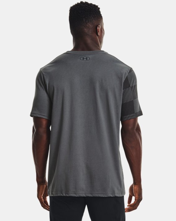 Men's UA Checker Print T-Shirt, Gray, pdpMainDesktop image number 1